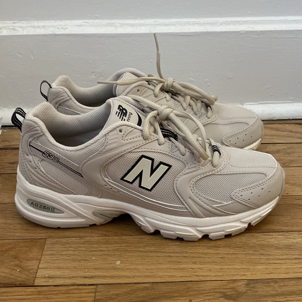 New in box New Balance 530s, color “Kakhi”. US Men’s 6